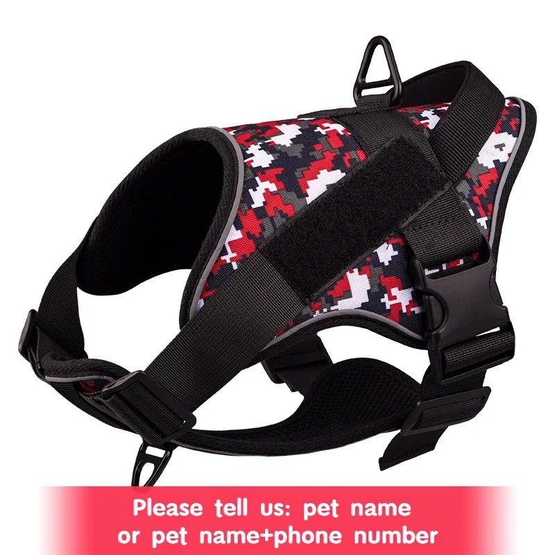 Arnés táctico personalizado para perro, ajustable. - PawPetty