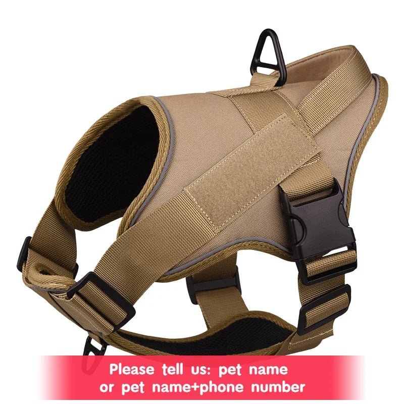 Arnés táctico personalizado para perro, ajustable. - PawPetty
