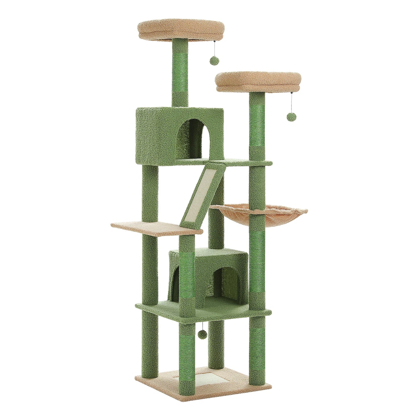 Castillo para gatos con rascador y 3 o 4 alturas.
