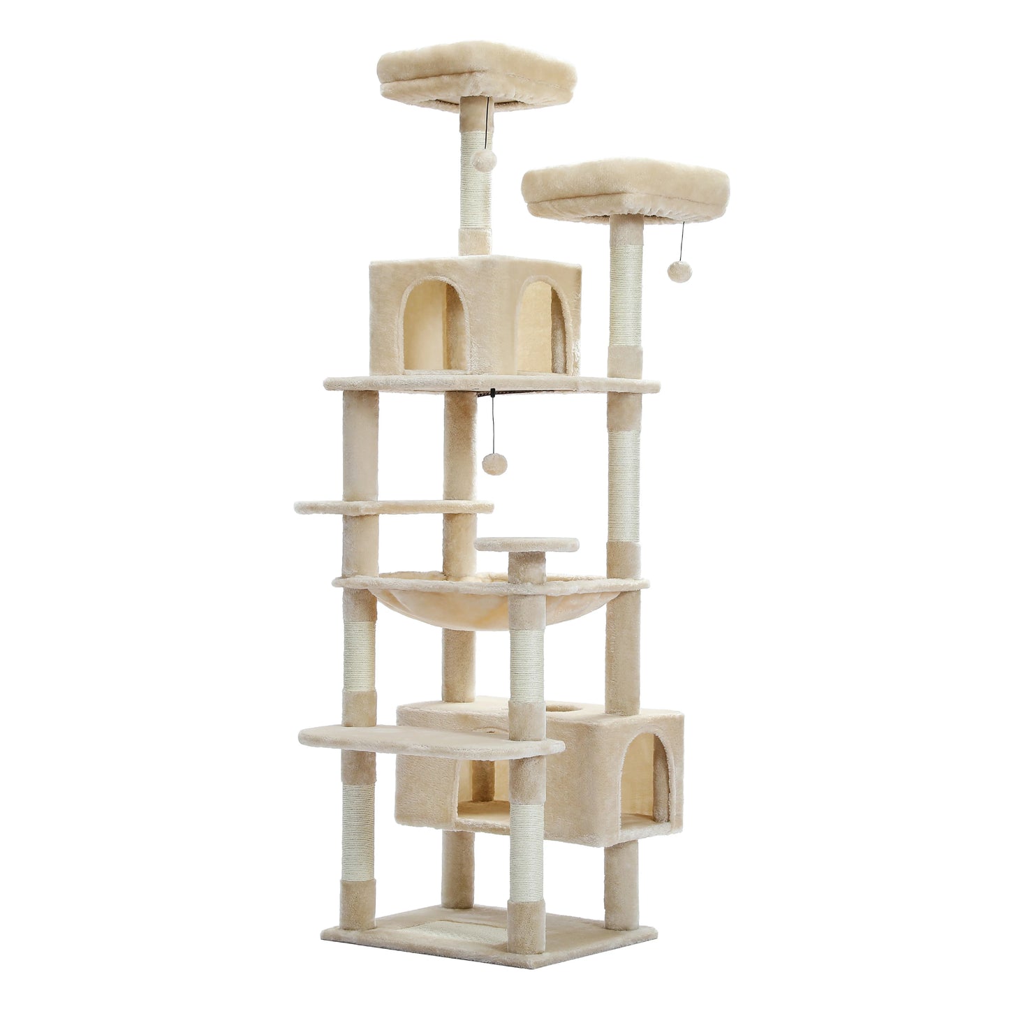 Castillo para gatos con rascador y 3 o 4 alturas.
