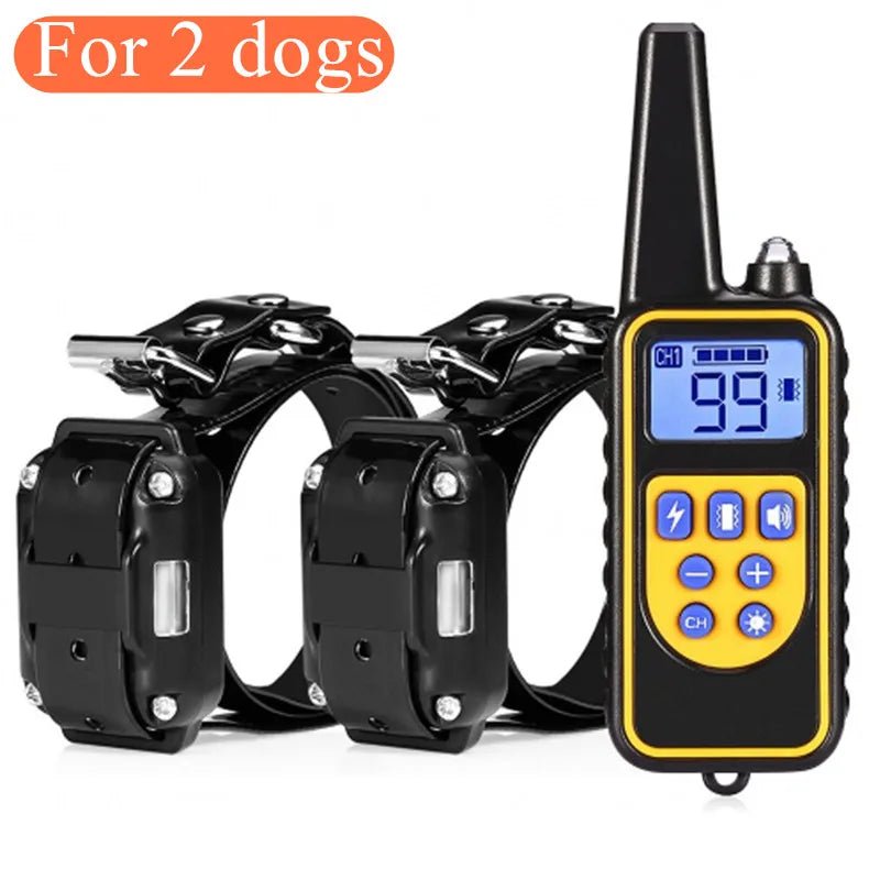 Collar de entrenamiento eléctrico para perros, resistente al agua, con control remoto, recargable y regulable.. - PawPetty