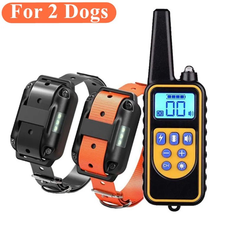 Collar de entrenamiento eléctrico para perros, resistente al agua, con control remoto, recargable y regulable.. - PawPetty