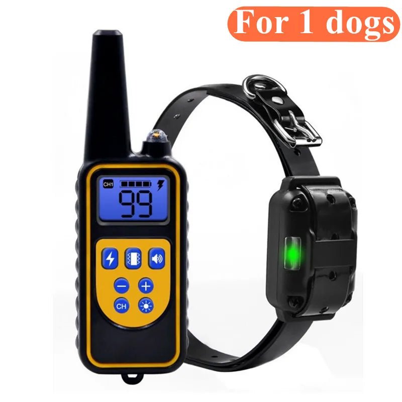Collar de entrenamiento eléctrico para perros, resistente al agua, con control remoto, recargable y regulable.. - PawPetty
