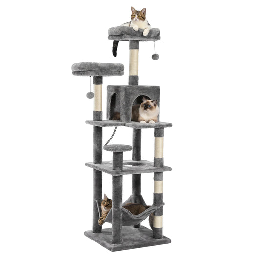 Castillo para gatos con rascador y 3 o 4 alturas.