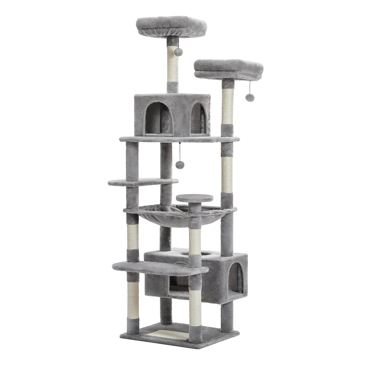 Castillo para gatos con rascador y 3 o 4 alturas.