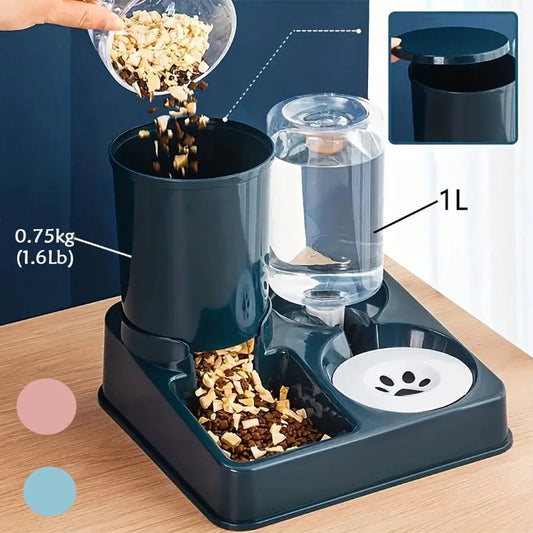 Dispensador automático de comida y agua para mascotas. - PawPetty